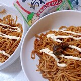 焼きそば麺と焼きそばソースでキューちゃんやきそば